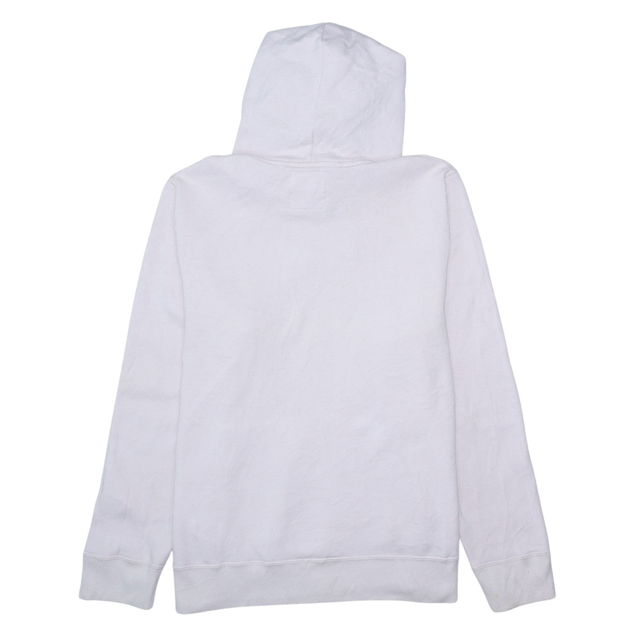 Hollister Womens White Hooded Pullover Sweatshirt XL Cotton Blend