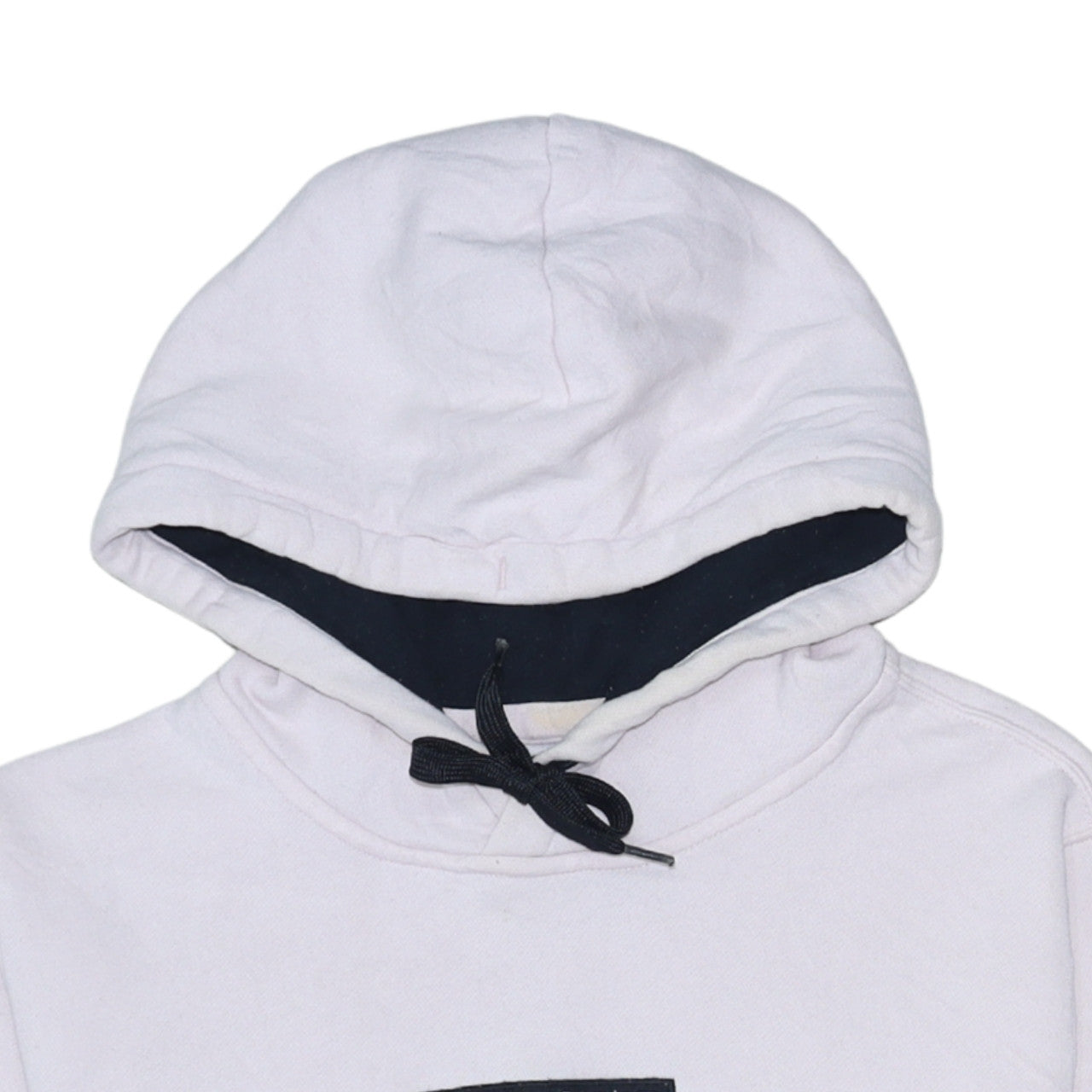 Hollister Womens White Hooded Pullover Sweatshirt XL Cotton Blend