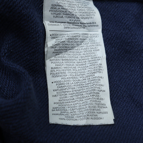 Nike Men's Blue Pullover Hoodie Medium Graphic Sportswear