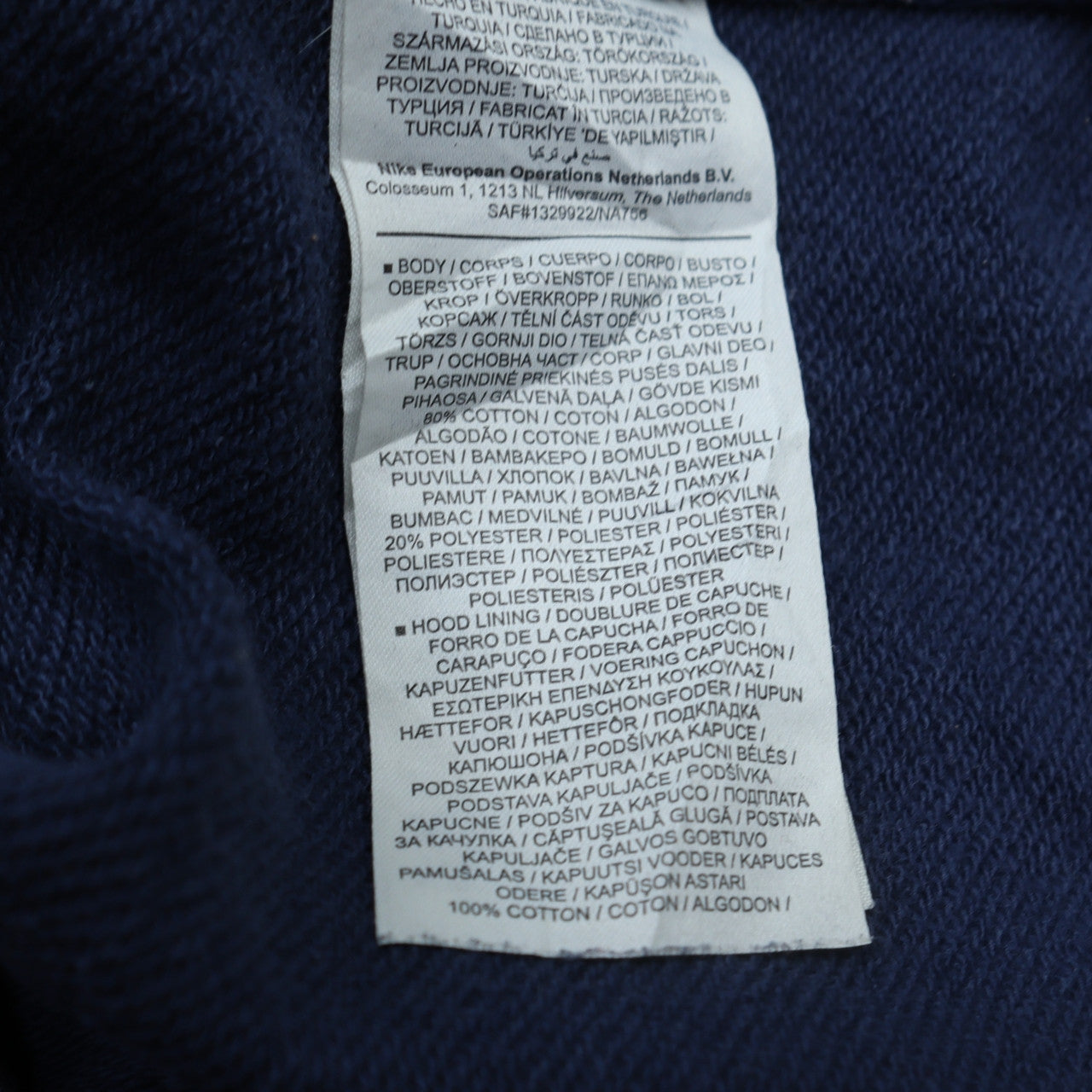 Nike Men's Blue Pullover Hoodie Medium Graphic Sportswear