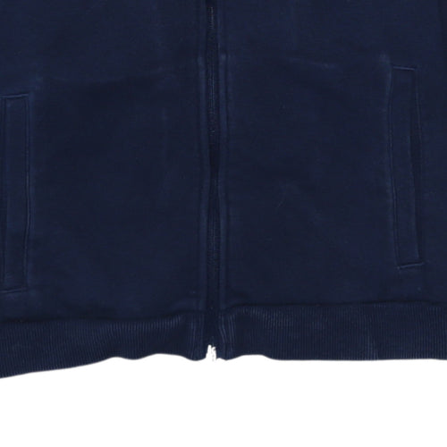 Lacoste Teens Blue Full Zip Hoodie Size 16 Cotton Blend