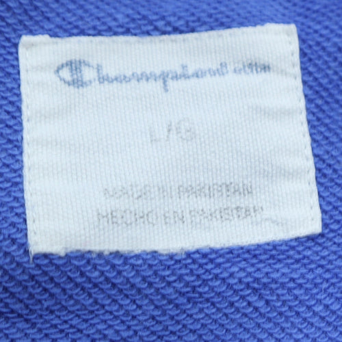 Champion Men's Blue L Pullover Crew Neck Logo Sweatshirt
