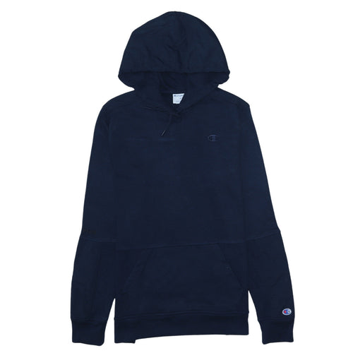 Champion Men’s Navy Blue Pullover Hoodie Size M Cotton Blend