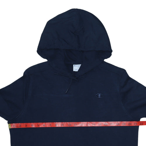 Champion Men’s Navy Blue Pullover Hoodie Size M Cotton Blend