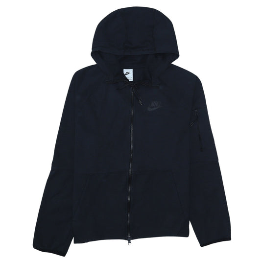 Nike Men's Black Full Zip Hoodie Size M Cotton Blend Sportswear