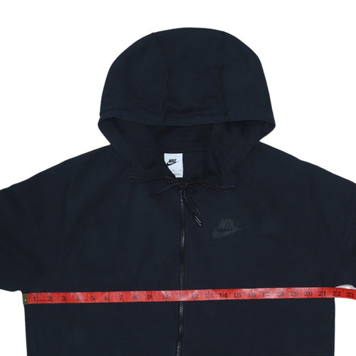 Nike Men's Black Full Zip Hoodie Size M Cotton Blend Sportswear