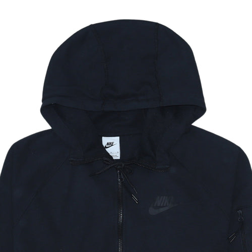 Nike Men's Black Full Zip Hoodie Size M Cotton Blend Sportswear