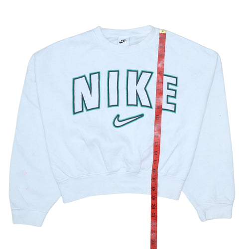 Nike Teens White Pullover Sweatshirt L 146-156cm Logo Crew Neck