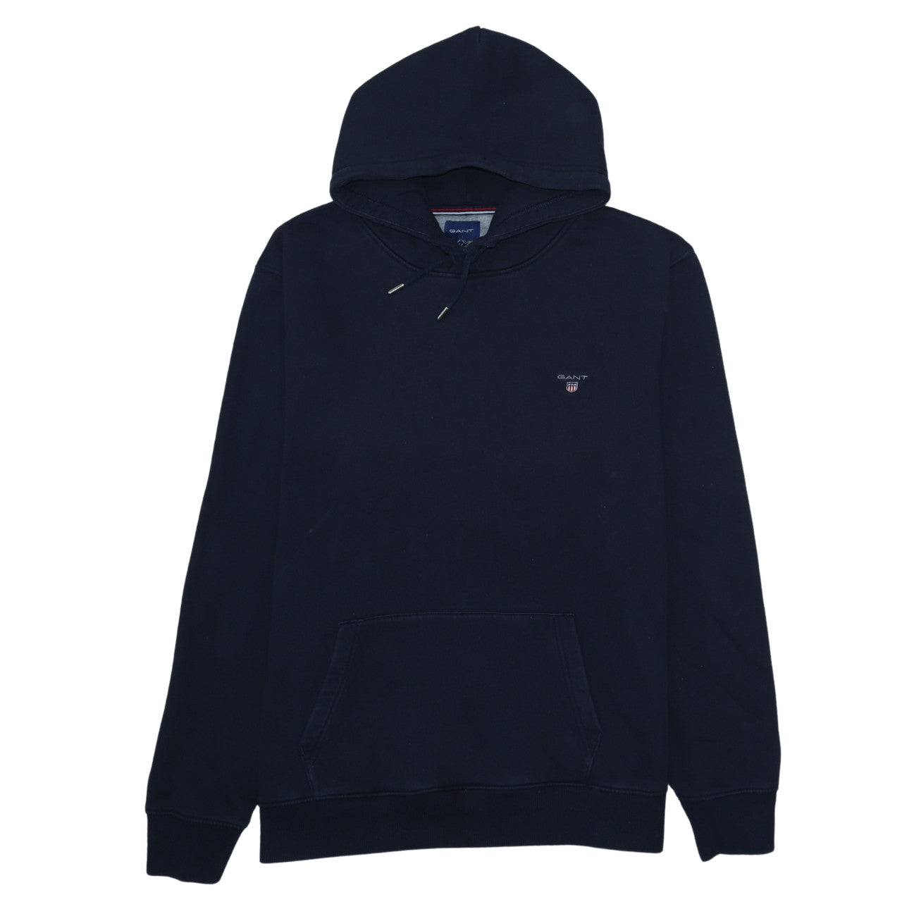 GANT Men's Navy Blue 2XL Pullover Hoodie with Logo