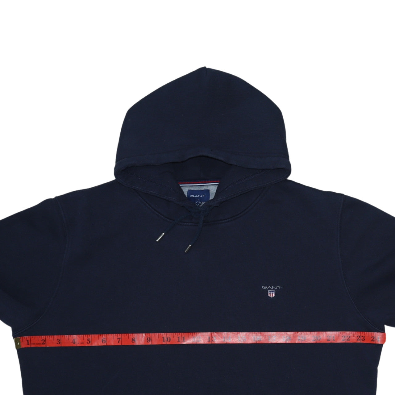 GANT Men's Navy Blue 2XL Pullover Hoodie with Logo