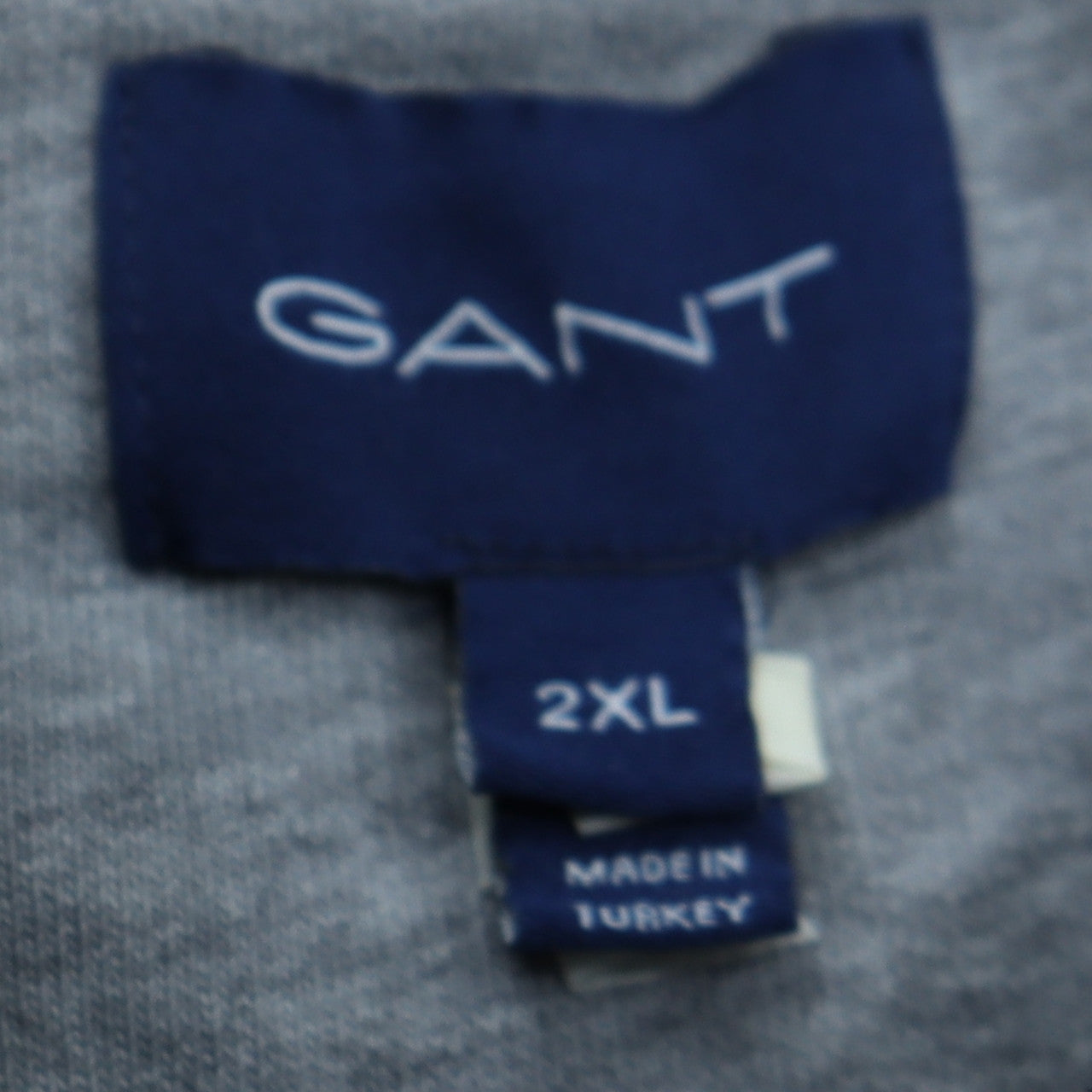 GANT Men's Navy Blue 2XL Pullover Hoodie with Logo
