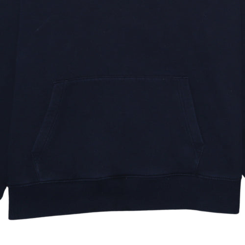 GANT Men's Navy Blue 2XL Pullover Hoodie with Logo