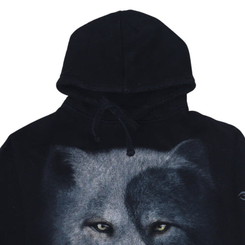 Spiral Direct Men's Black 2XL Pullover Hoodie Wolf Print Gothic