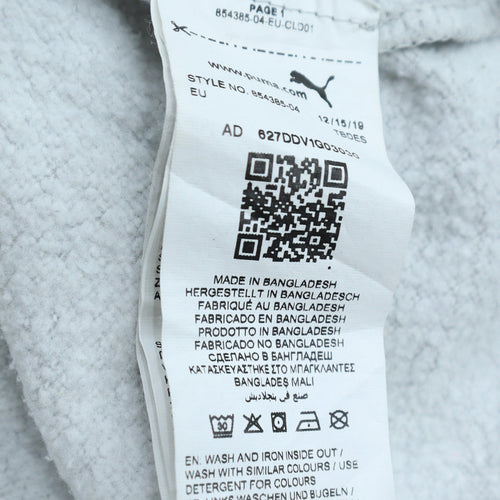 Puma Men's Grey Logo Crew Neck Pullover Sweatshirt Size L