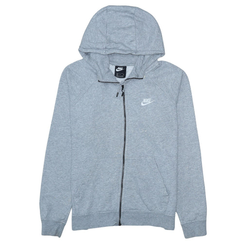 Nike Men's Grey Full Zip Hoodie M Sportswear Logo Sweatshirt
