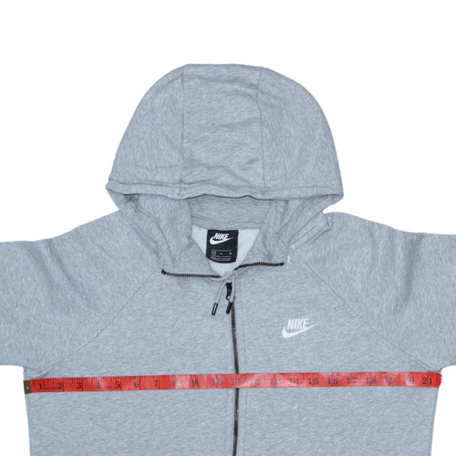Nike Men's Grey Full Zip Hoodie M Sportswear Logo Sweatshirt