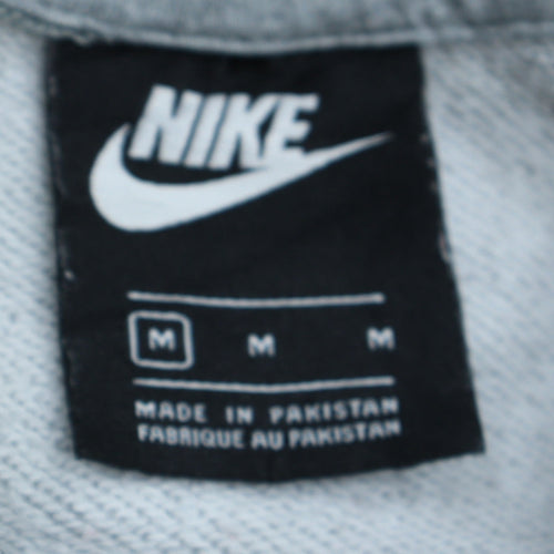 Nike Men's Grey Full Zip Hoodie M Sportswear Logo Sweatshirt