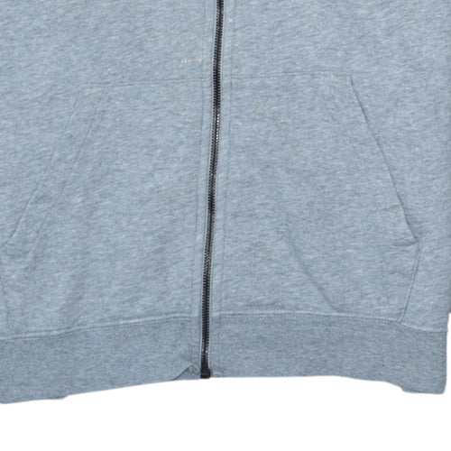 Nike Men's Grey Full Zip Hoodie M Sportswear Logo Sweatshirt