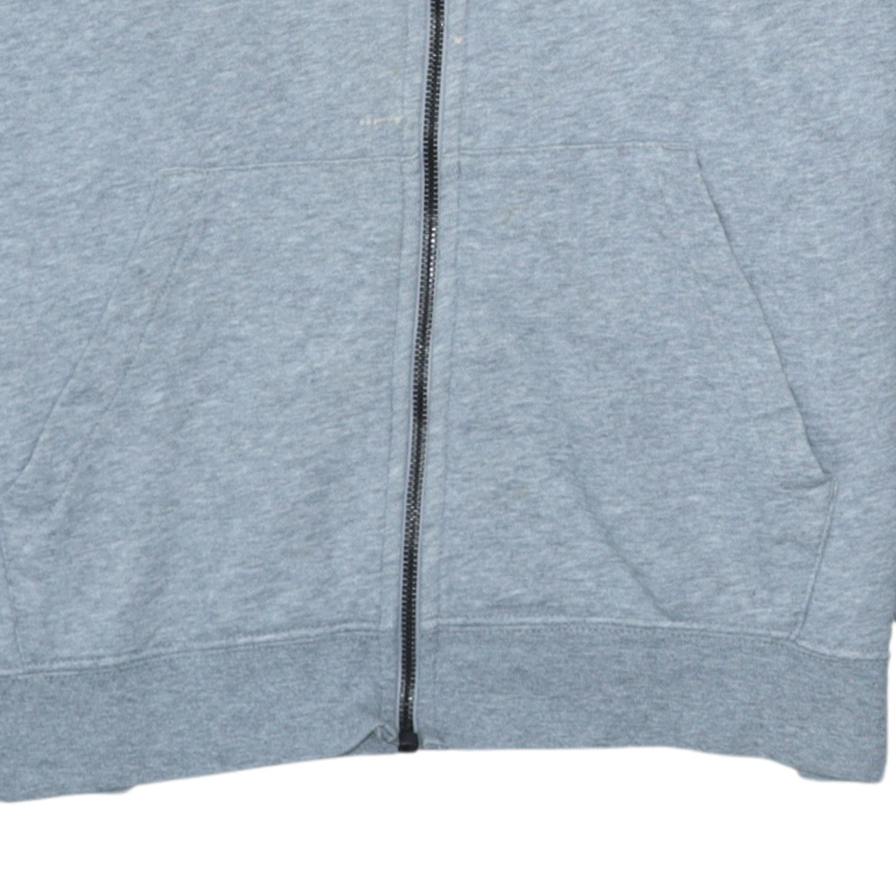 Nike Men's Grey Full Zip Hoodie M Sportswear Logo Sweatshirt