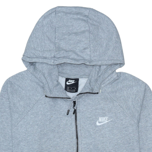 Nike Men's Grey Full Zip Hoodie M Sportswear Logo Sweatshirt