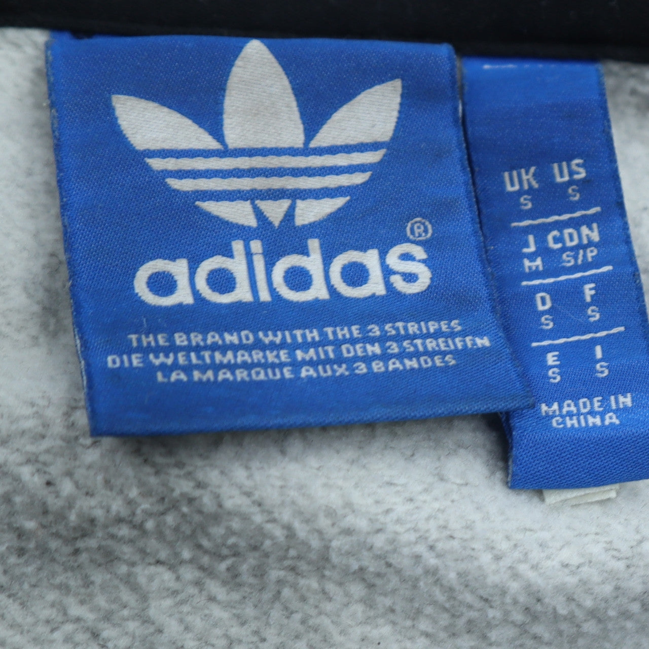 Adidas Men's Grey Pullover Hoodie S Logo Fleece Sweatshirt