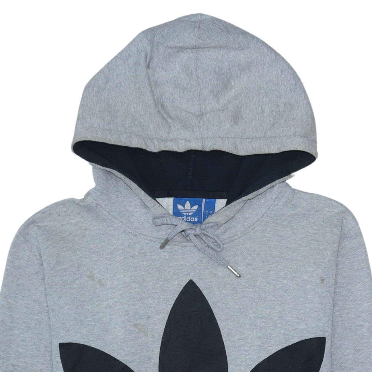 Adidas Men's Grey Pullover Hoodie S Logo Fleece Sweatshirt
