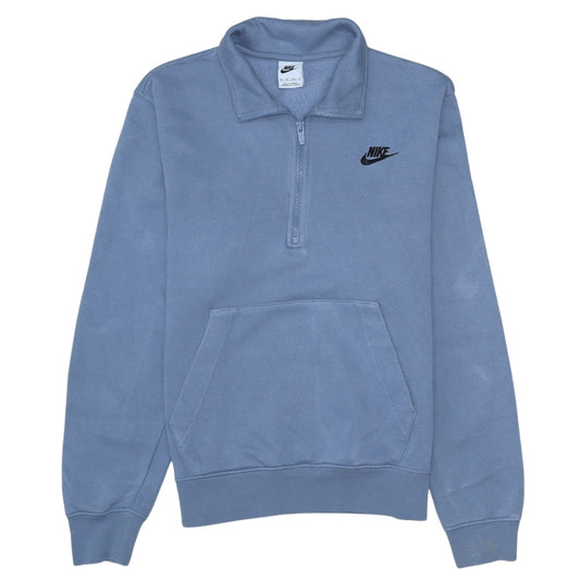Nike Men's Blue XS 1/2 Zip Fleece Sweatshirt Pullover