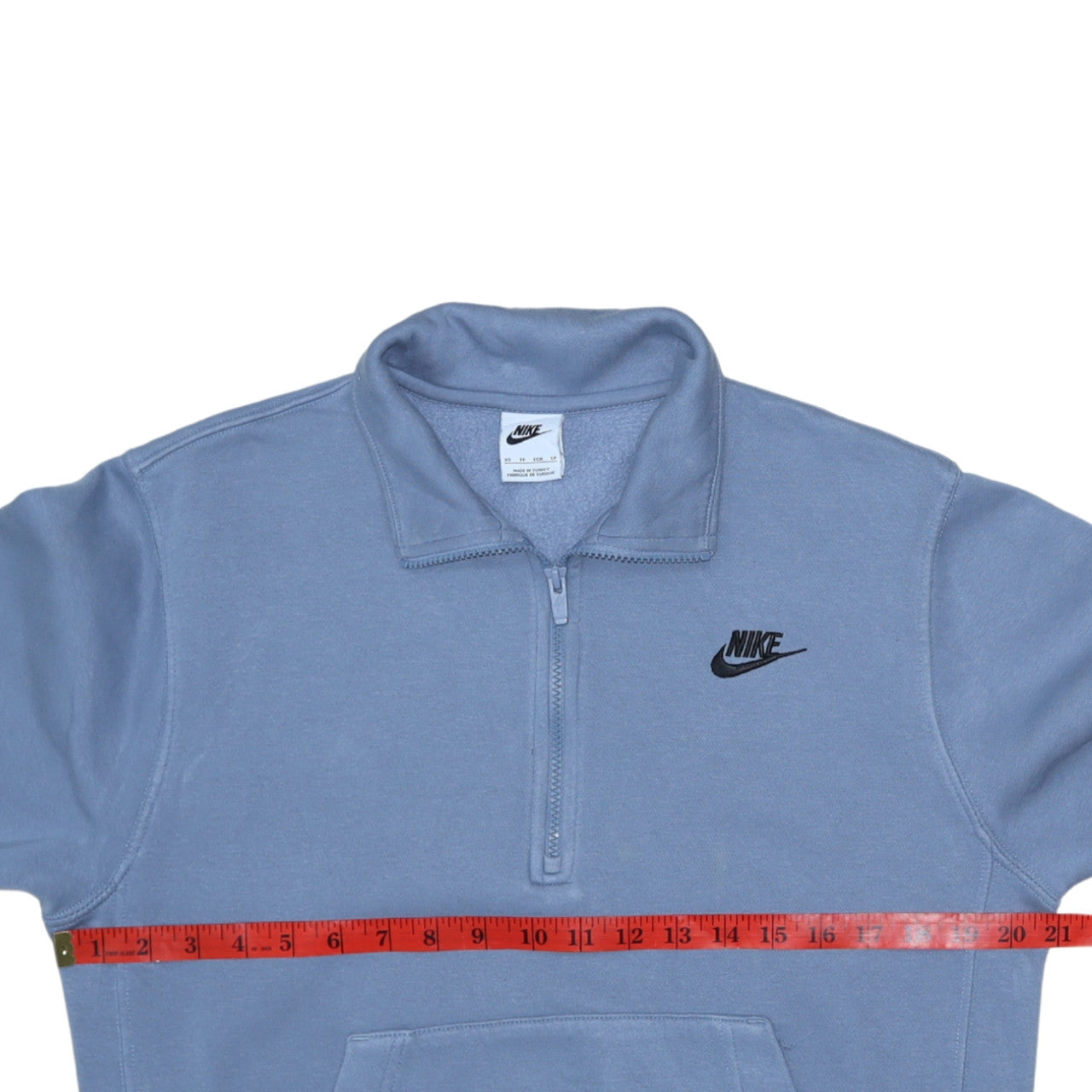 Nike Men's Blue XS 1/2 Zip Fleece Sweatshirt Pullover