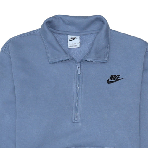 Nike Men's Blue XS 1/2 Zip Fleece Sweatshirt Pullover