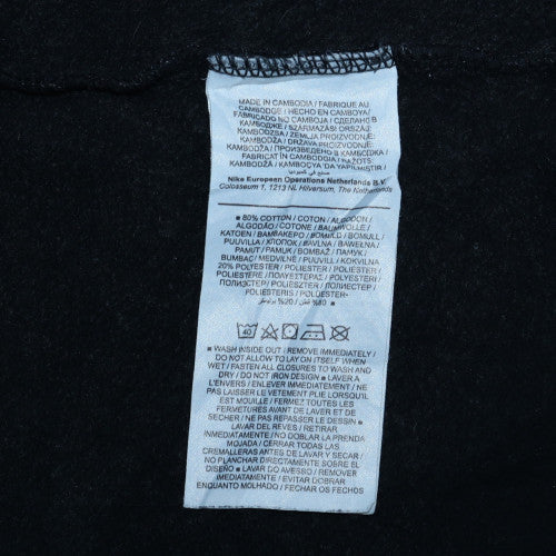 Nike Men's Black XS Full Zip Hoodie Sweatshirt Fleece Cotton Blend