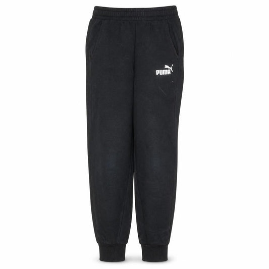Front view of Puma Men's Black Jogger Sweatpants Small Regular Fit