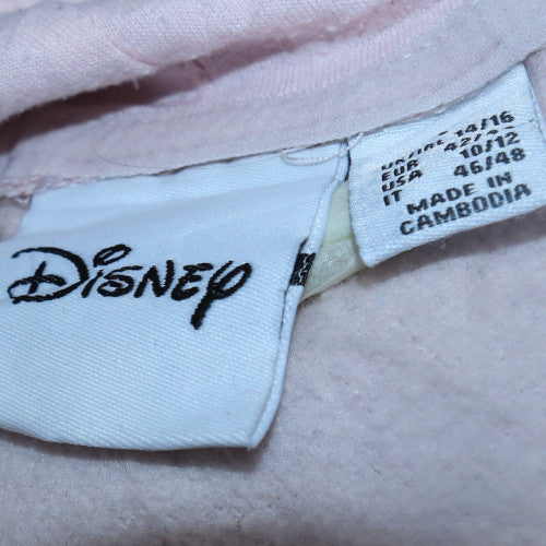 Disney Women Pink Minnie Mouse Hoodie L Pullover Fleece Primark