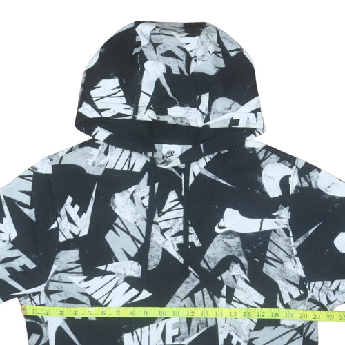 Nike Men’s Black Graphic Logo Pullover Hoodie Size S Fleece Sportswear