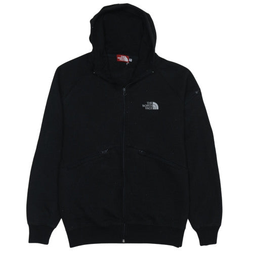 The North Face Men's Black Full Zip Hoodie Size M Fleece Cotton Blend