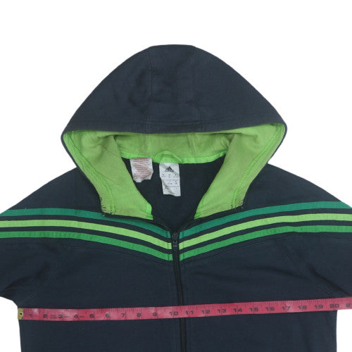 Adidas Teens Blue Full Zip Hoodie XL Green Sports Fleece