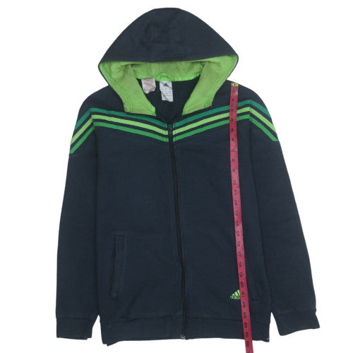 Adidas Teens Blue Full Zip Hoodie XL Green Sports Fleece