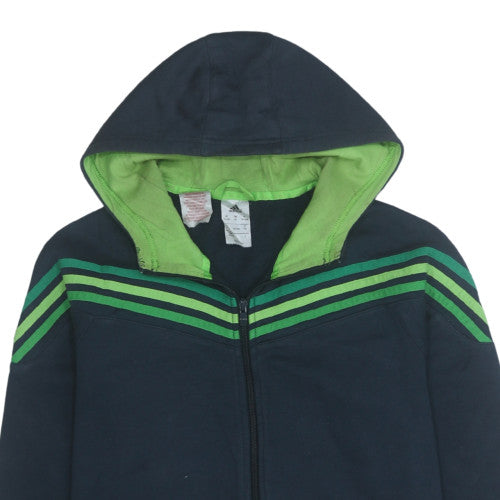 Adidas Teens Blue Full Zip Hoodie XL Green Sports Fleece