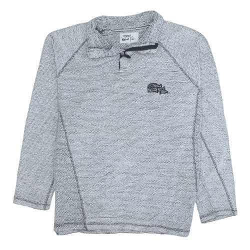 Weird Fish Men's Grey 1/4 Zip Pullover Sweatshirt Size L