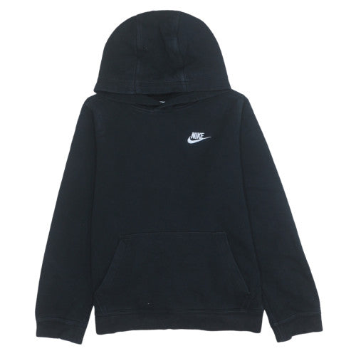 Nike Womens Black Pullover Hoodie L 147-158cm Logo Casual Sweatshirt
