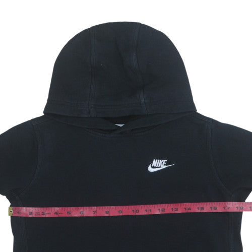Nike Womens Black Pullover Hoodie L 147-158cm Logo Casual Sweatshirt