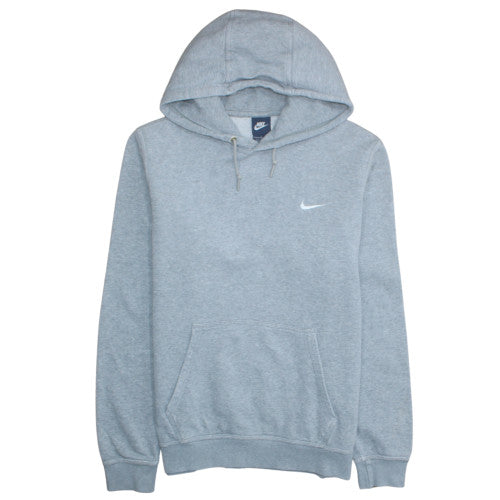 Nike Mens Grey Pullover Hoodie L Regular Fit Fleece Sweatshirt
