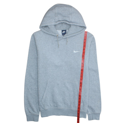 Nike Mens Grey Pullover Hoodie L Regular Fit Fleece Sweatshirt