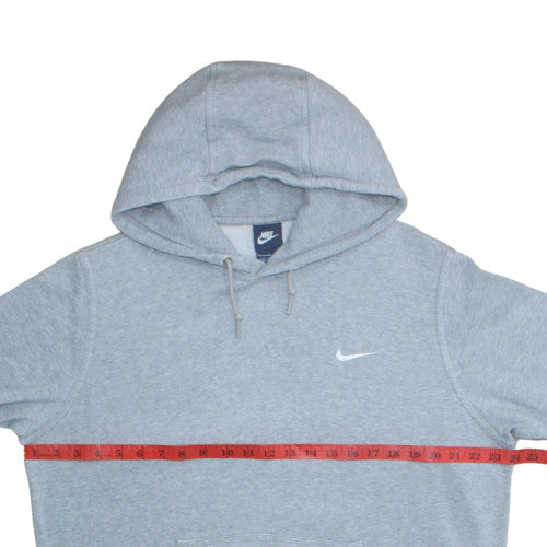 Nike Mens Grey Pullover Hoodie L Regular Fit Fleece Sweatshirt