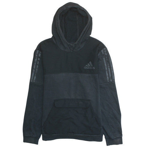 Adidas Mens Black Pullover Hoodie Size L Fleece Sportswear