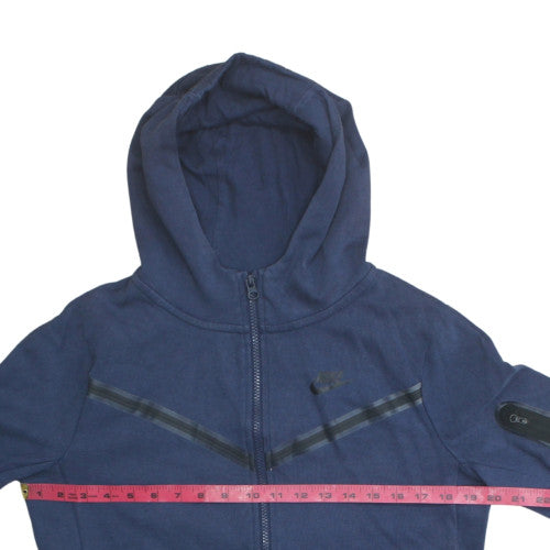 Nike Teens Blue XL Full Zip Hoodie with Logo Design