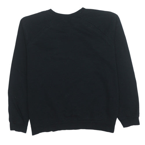 Nike Men's Black Pullover Sweatshirt L Logo Crew Neck Fleece