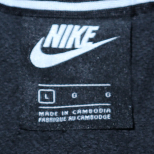 Nike Men's Black Pullover Sweatshirt L Logo Crew Neck Fleece