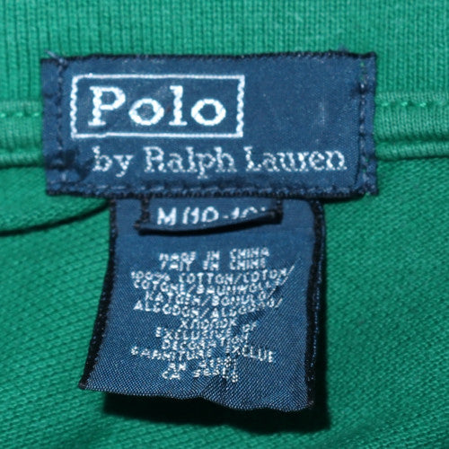 Ralph Lauren Men Green Long Sleeve Collared Polo Sweatshirt M