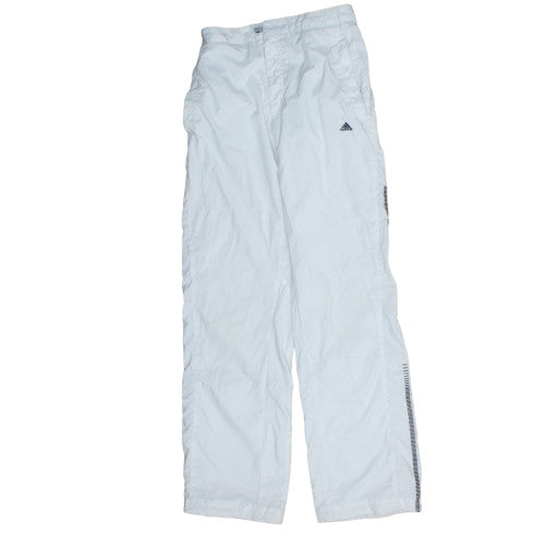 Adidas Men's White Track Pants Size M Lightweight Activewear Trousers