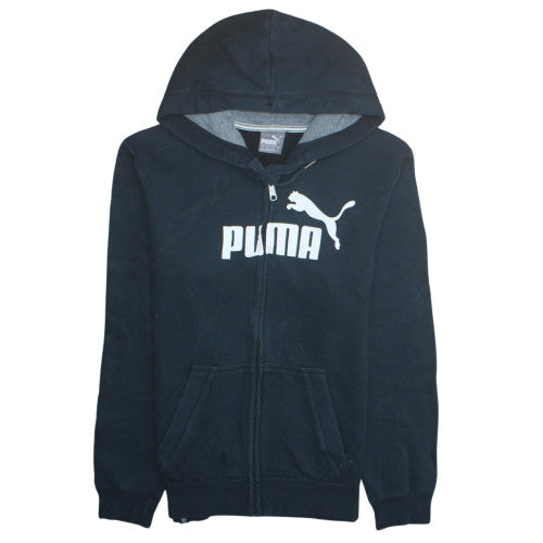 Puma Men's Black Full Zip Hoodie S Sports Fleece Sweatshirt